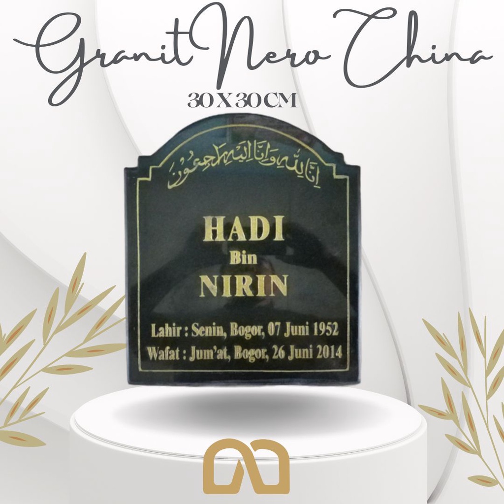 BATU NISAN GRANIT ALAM ASLI UKURAN 30 X 30 CM