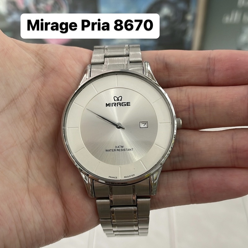 Jam Tangan Mirage 8670 Pria Silver