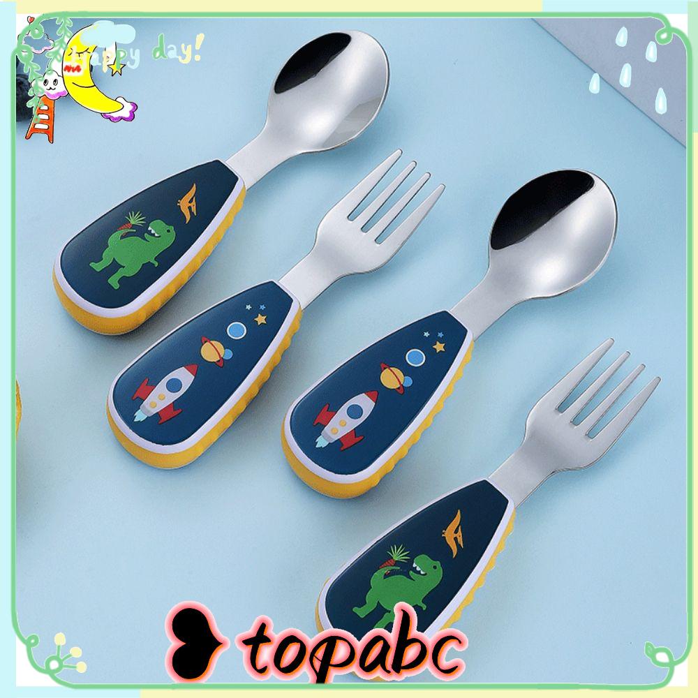 Top Set Peralatan Makan Anak Bayi Gadget Kartun Sendok Garpu Set Untuk Makan Anak