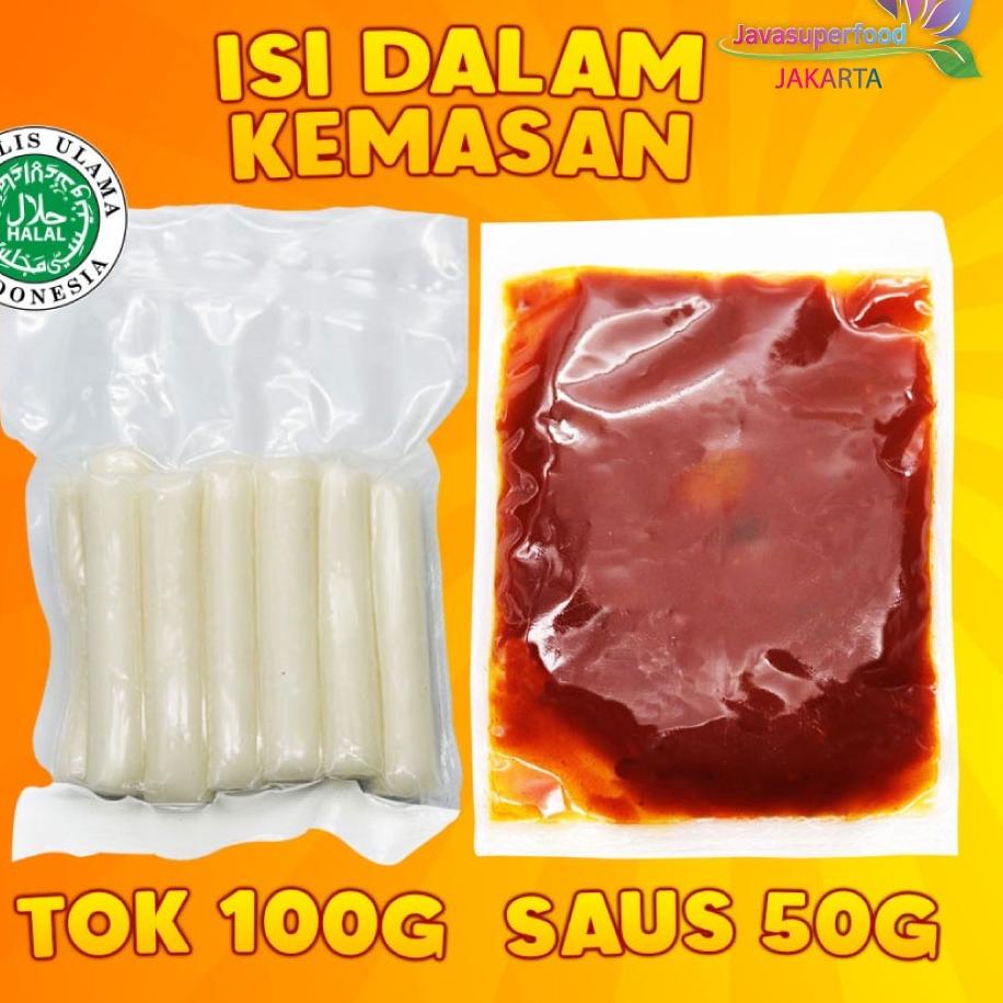 

[PRODUK LN0I8] Paket Tteokbokki tokpokki tokpoki topoki javasuperfood 100g + saus sauce tokpoki 50g instan halal 0HR