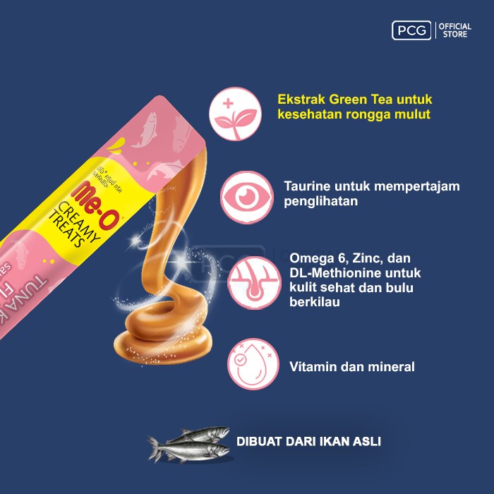 Meo Creamy Treats Snack Kucing Katsuo Flavor 4x15gr