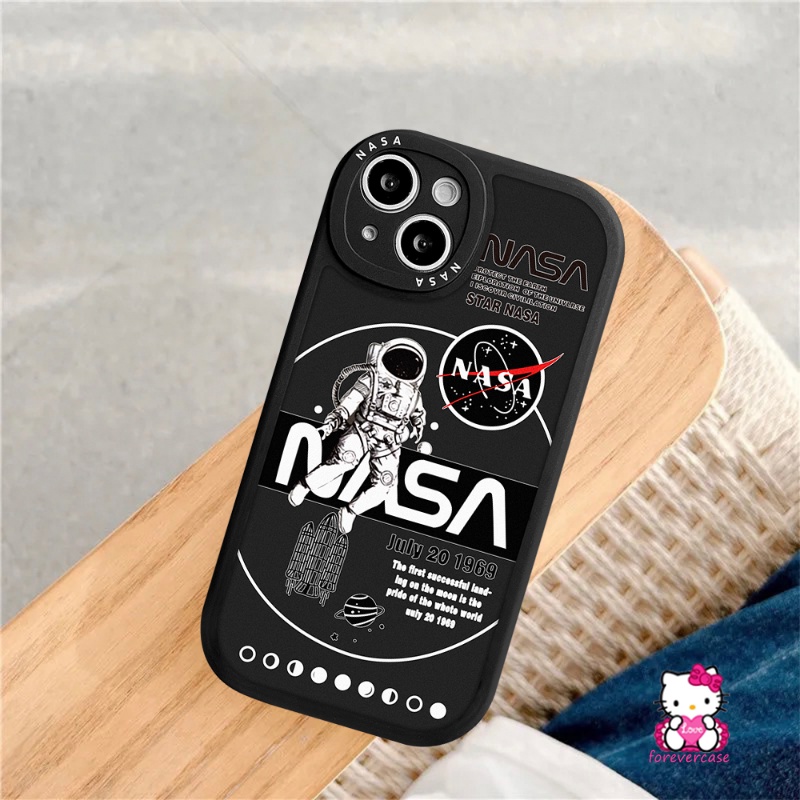 Case NASA Merk Fashion Untuk Oppo A96 A76 A95 A16K A15 A17K A16 A54 A12 A5s A77s A55 A17 A57 A74 A16E A3S A94 A1K Reno 5Z 8 7 7Z 5F 6 4 A9 A5 A31 A15s A7 A53 Case TPU Lembut A92 A36