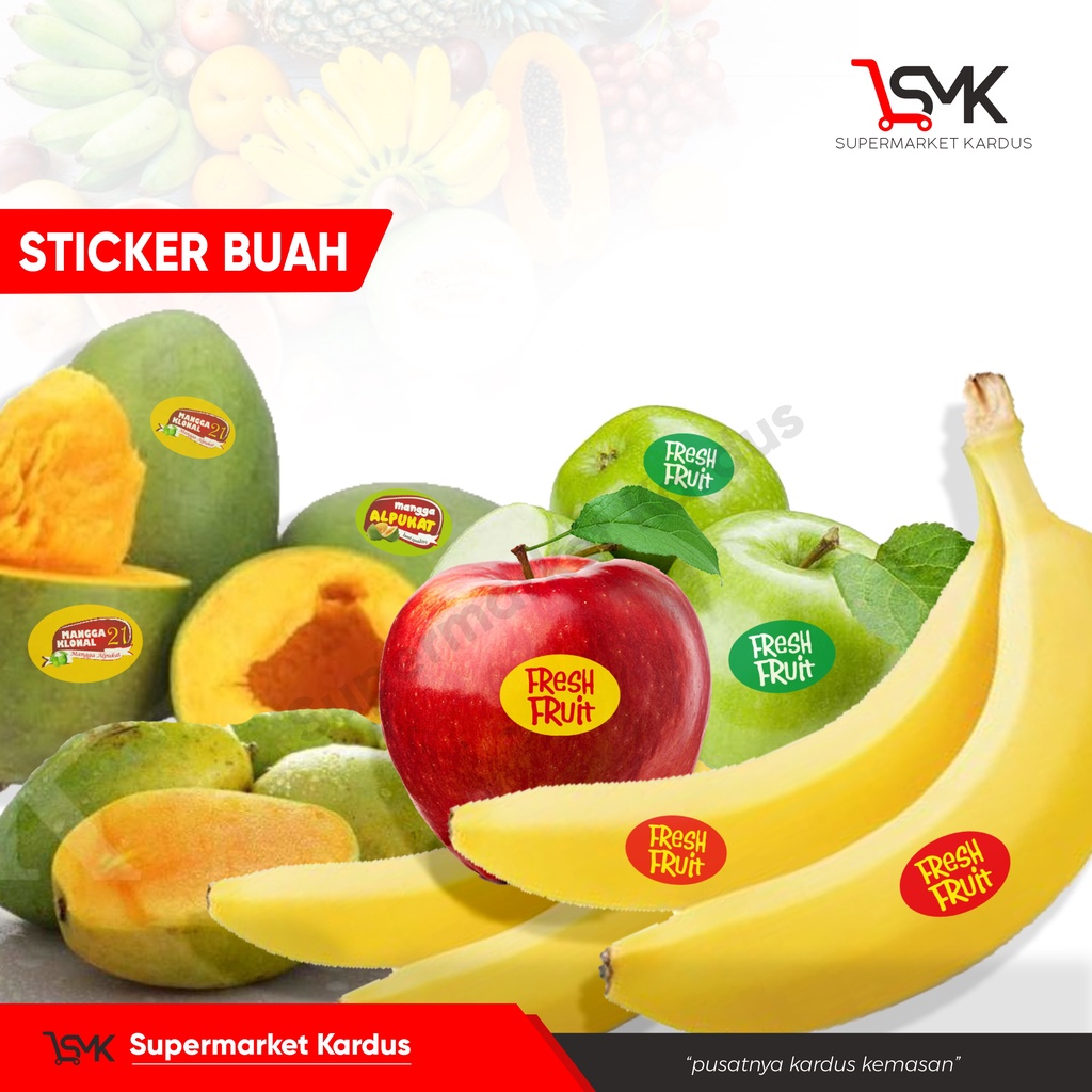 

Sticker Label Buah (2x1,3 cm) -isi 545 pcs- stickercutting/cuttingsticker/labelbuah/mangga/pisang/apel/jeruk/avocado/orange/fresh/banana