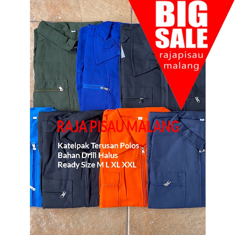 Setelan Werpack Safety Polos | wearpack bengkel | baju bengkel | seragam kerja proyek Bahan Drill Pakaian