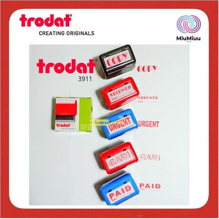 

Stm Stempel Siap Pakai Trodat 3911 Tulisan Lunas Paid 38 X 14 Mm