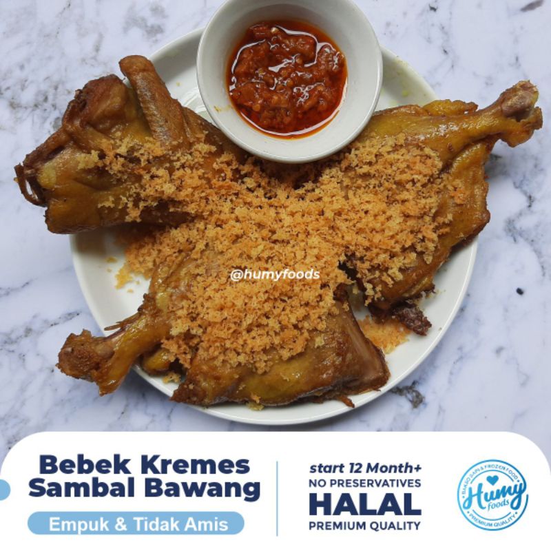 BEBEK UNGKEP PREMIUM KREMES SAMBEL BAWANG HOMEMADE no pengawet