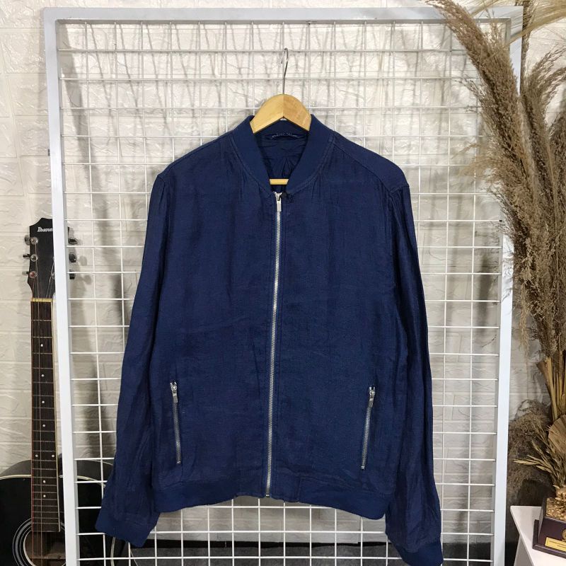 jaket bomber basic by zara man casual second original