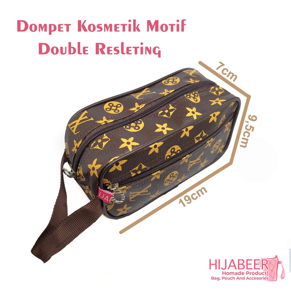 Dompet Kosmetik UKURAN BESAR Motif Double Reselting  - Dompet Handphone Murah