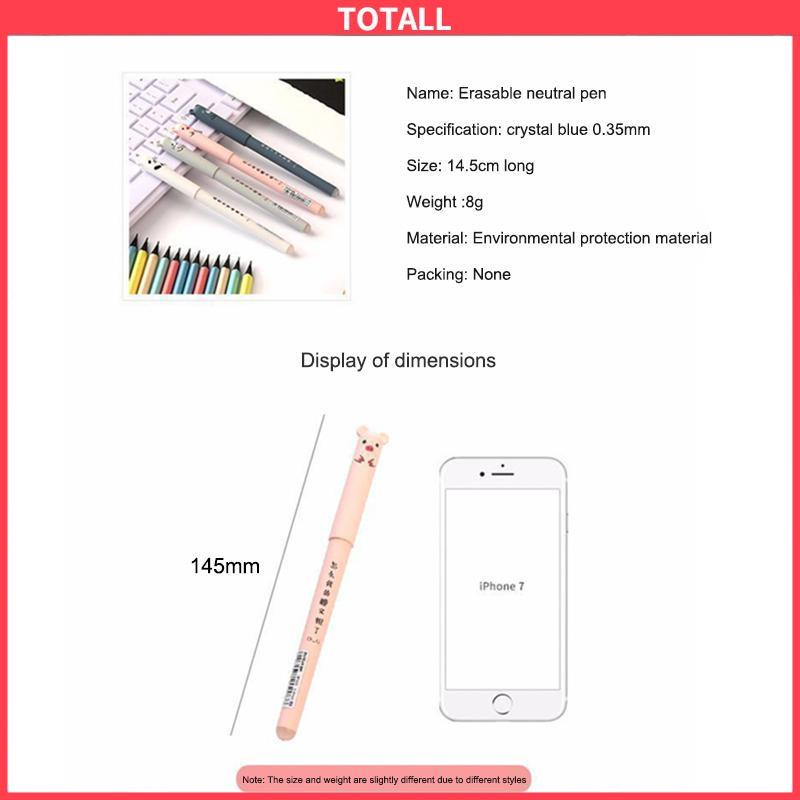 COD Set Pena Gel yang Dapat Dihapus Batang Isi Ulang Ballpoint yang Dapat Dicuci Menangani Alat Tulis Perlengkapan Tulis Sekolah-Totall