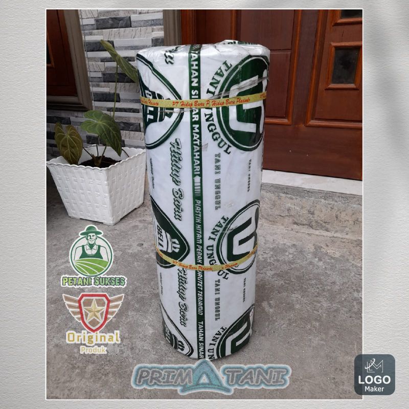 Plastik Mulsa Bell Lebar 120CM Panjang 500M - Plastik Mulsa Hitam Perak Tani Unggul