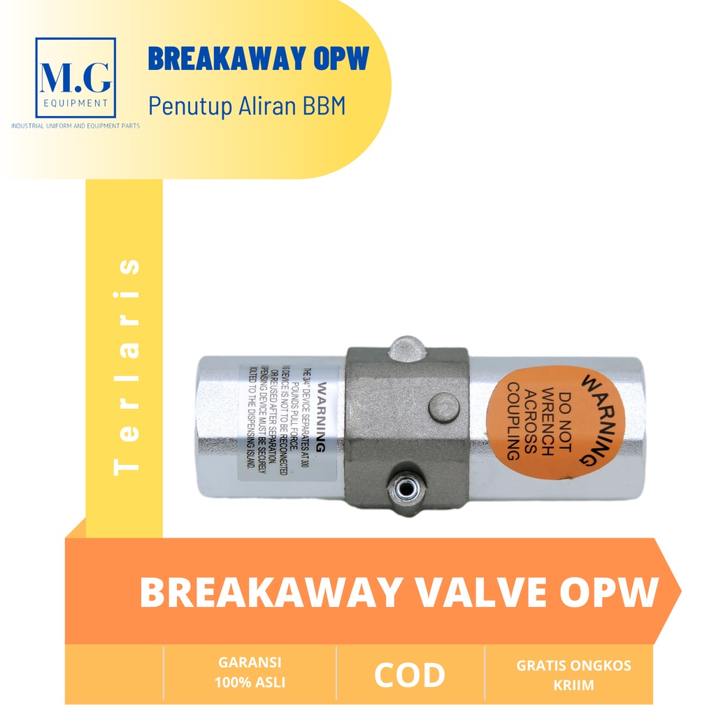 Breakway valve OPW ukuran 3/4 / Breakway untuk mesin pompa SPBU