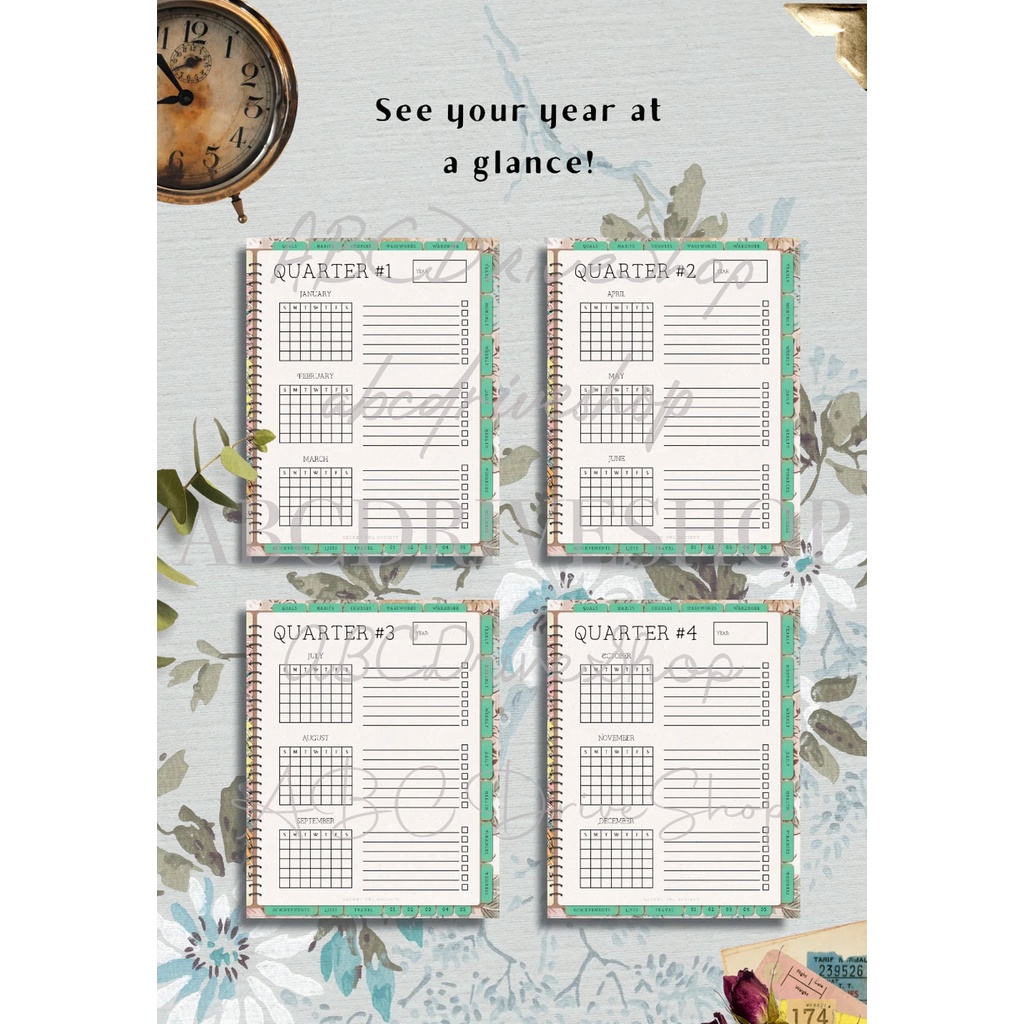 Digital Planner -  Vintage Paris Ultimate Life Binder