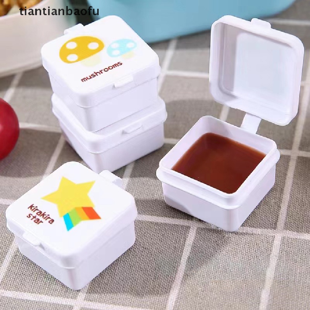 [tiantianbaofu] 4pcs Botol Bumbu Saus Dapur Botol Kecap Mini Portable Pot Kecil Butik