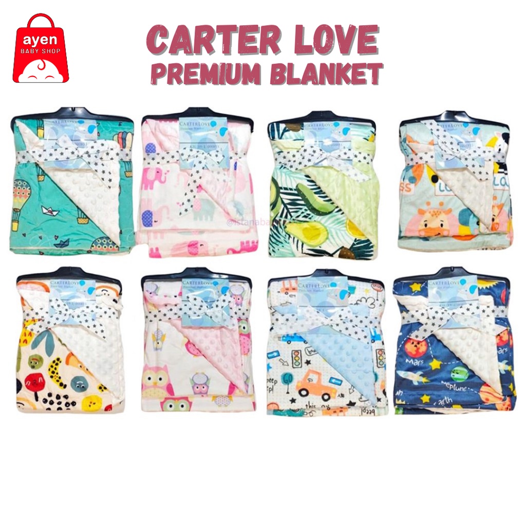 Selimut Bayi Carterlove Premium Blanket BUBBLE Double Fleece Tanpa Topi