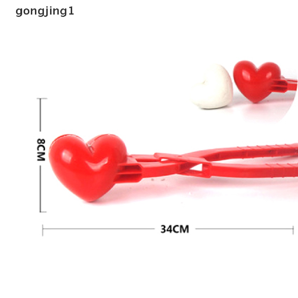 Ggg Klip Pembuat Bola Salju Berbentuk Hati Musim Dingin Bola Pasir Cetakan Penjepit Plastik Mainan Anak New ID