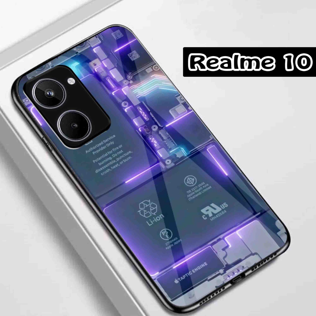 (Q01) Softcase Realme 10 - Softcase Kaca Realme 10 - Case Aesthetic Realme 10 - Case keren Realme 10