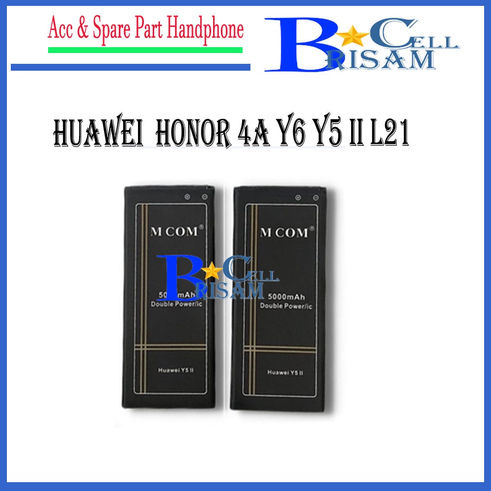 Battery Batre Baterai Double Power Mcom Huawei Y5ii Y6ii Honor 4A Y6 Y5 II L21 HB4342A1RBC