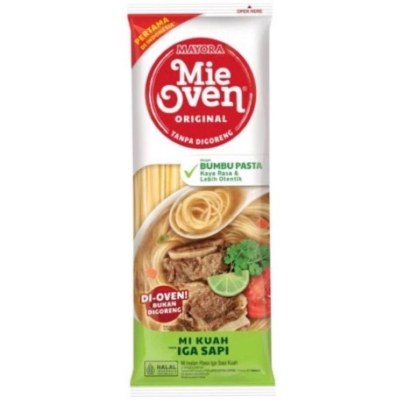 Mie Oven MI KUAH IGA SAPI 1 Pcs Mi Mayora Original Bumbu Pasta Dus