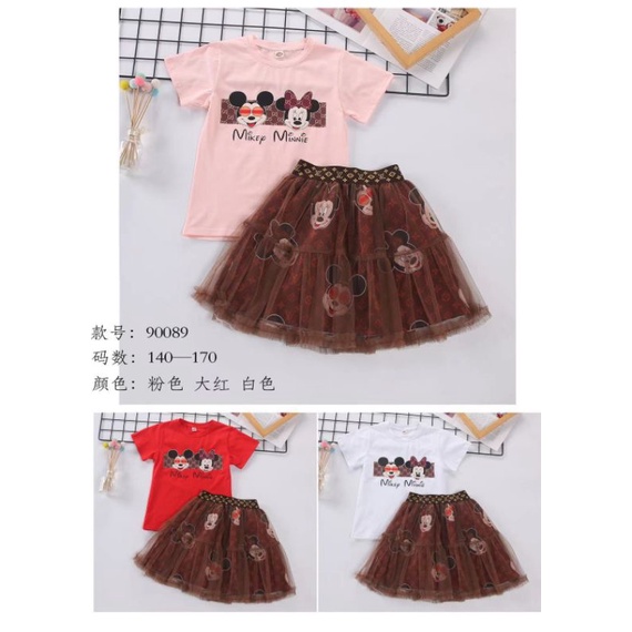 [4-8T] SETELAN ROK TUTU ANAK PEREMPUAN IMPORT PREMIUM 4-8 TAHUN / BAJU SETELAN ROK ANAK CEWEK IMPORT 4-8 TAHUN JUNIOR TANGGUNG