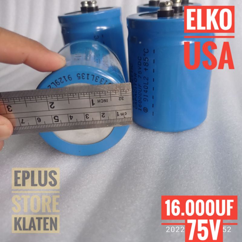ELKO 16000UF 75V ORIGINAL USA Kapasitor Elco 16.000 16000 UF - C105