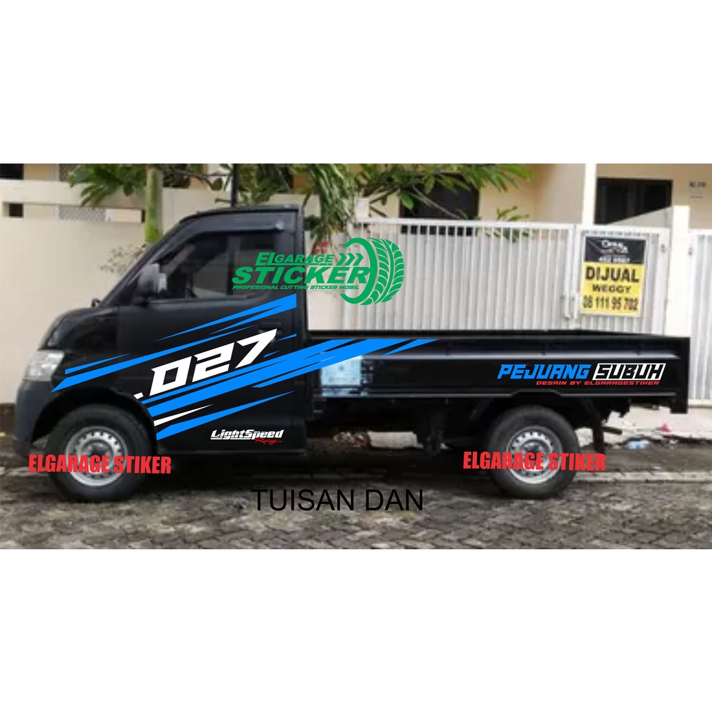 Stiker mobil daihatsu granmax stiker variasi mobil pick up granmax cutting stiker body samping mobil