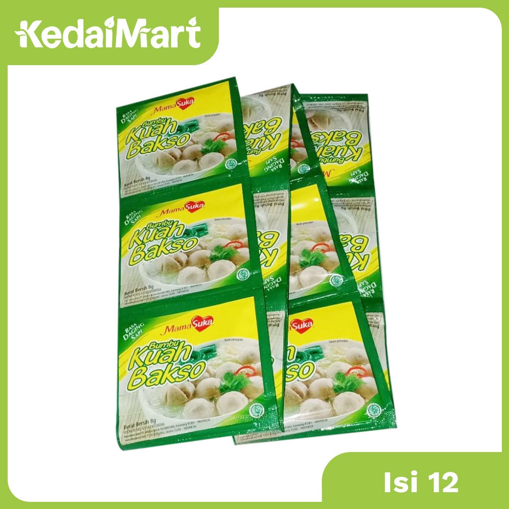 

Mamasuka Bumbu Kuah Bakso Renceng Isi 12 x 8 Gram