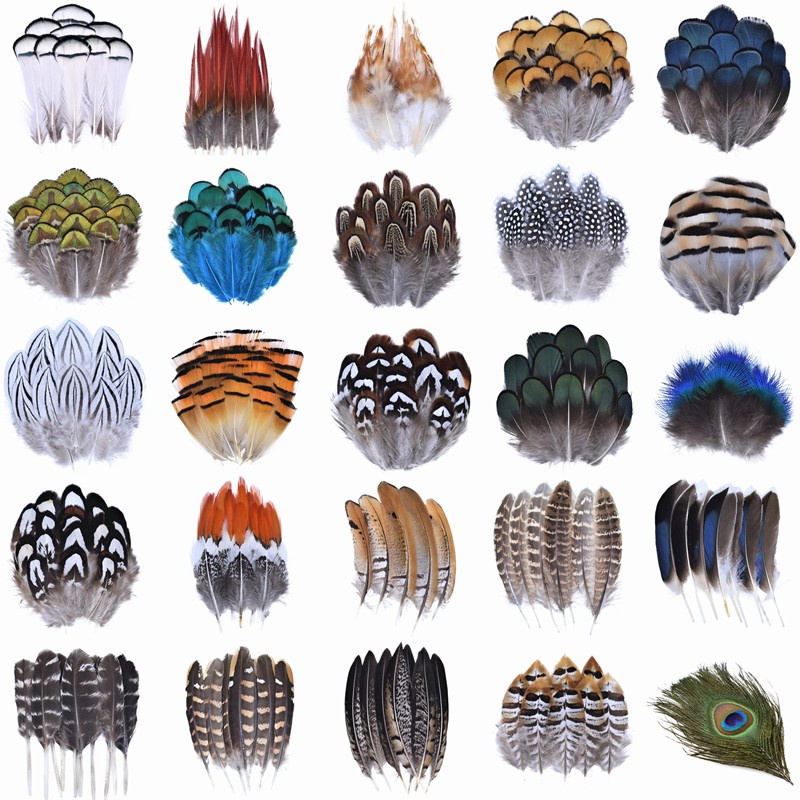 Pheasant Feathers Artificial - Bulu Unggas 4-8cm (10pcs)