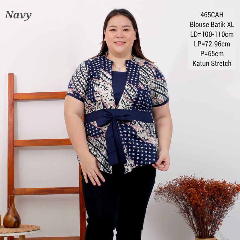 BIGSIZE BLOUSE BATIK 418 JUMBO XL,  ATASAN 465 CEWEK KERJA KANTOR WANITA MURAH