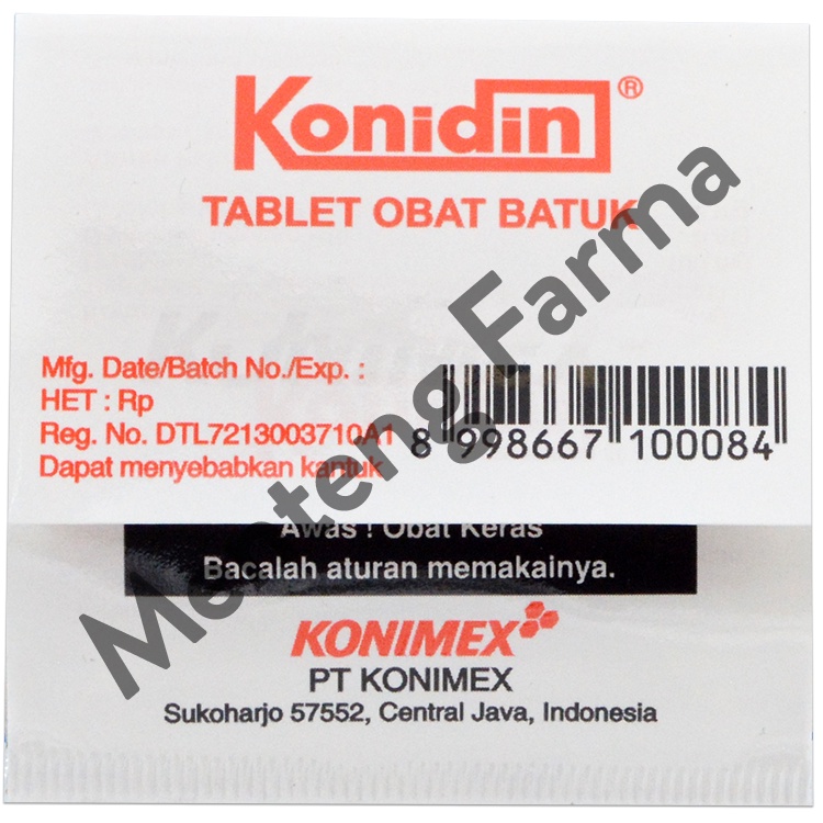 Konidin 4 Tablet - Obat Batuk Kering dan Berdahak