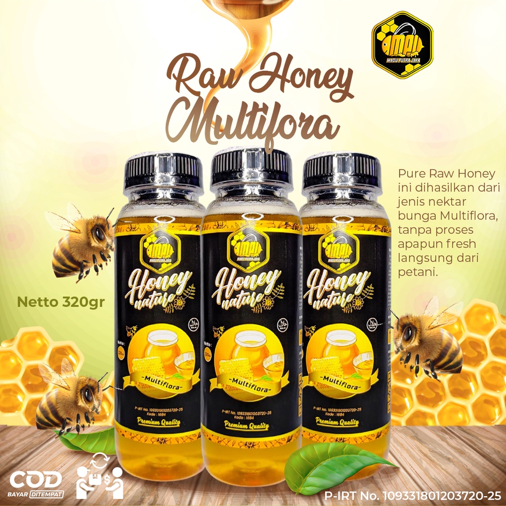 

Madu Murni Asli 320gr Nektar Multiflora 100% Pure Natural Raw Honey