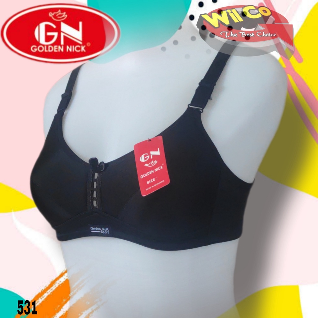 K531 - BRA/BH SPORT WANITA GOLDEN NICK TANPA KAWAT DUA PENGAIT