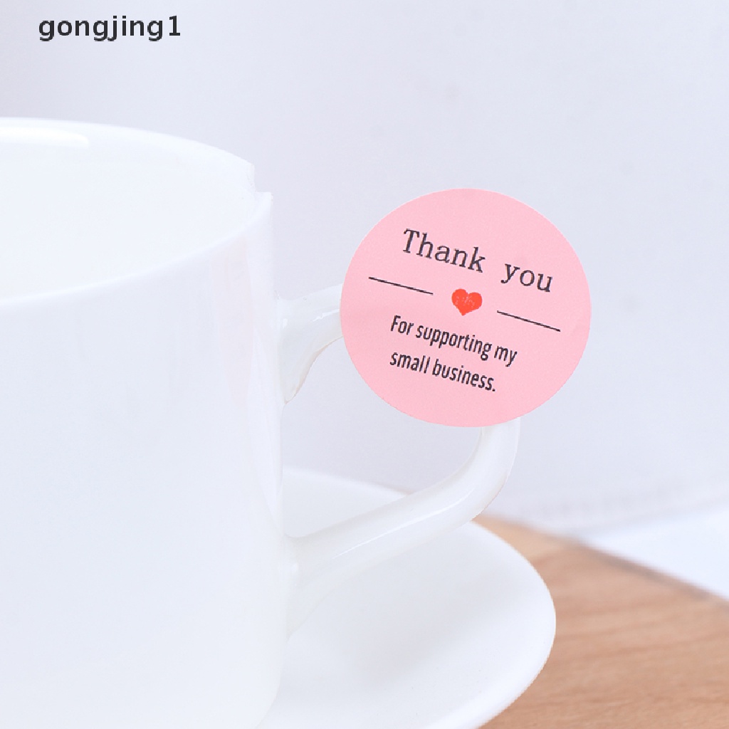 Ggg Pink Paper Label Stiker Thank You Stiker Scrapbooking 500pcs Label Segel ID