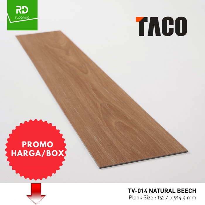 Tag Lantai Vinyl 3Mm Taco Tv-014 Natural Beech