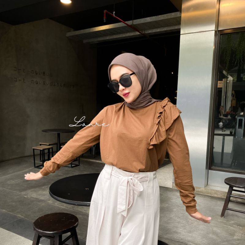 riu blouse ruffle - atasan ruffle blouse murah