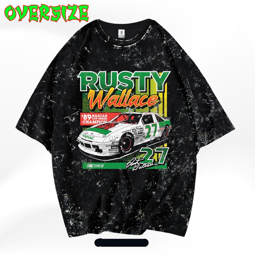 KAOS RUSTY WALLACE LASCAR OVERSIZE 24S WASHING VINTAGE TEE T-SHIRT