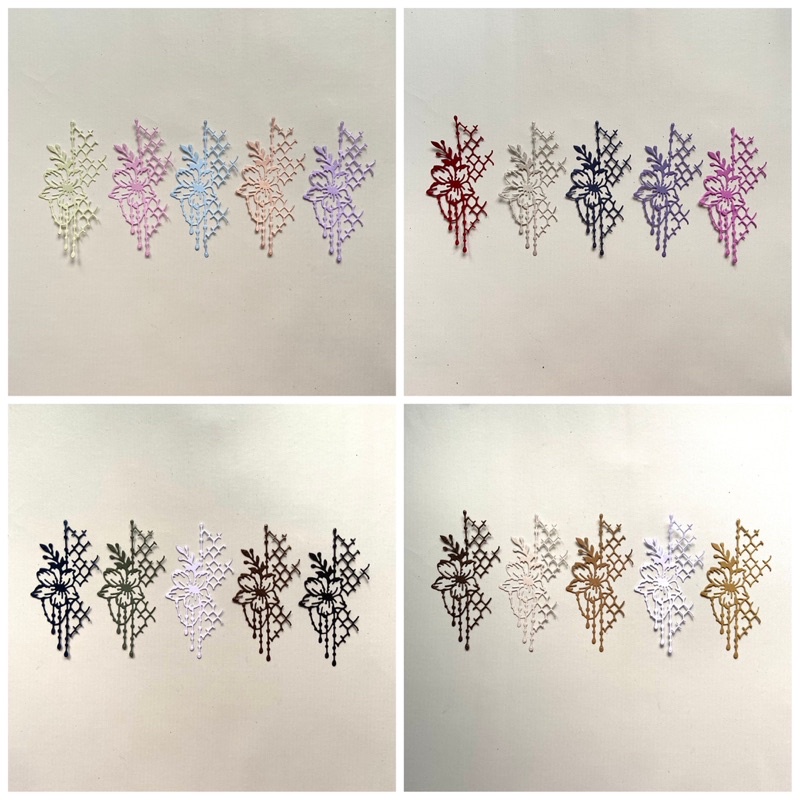

1 set isi 5pc die cut / cut die / dies cut / cut dies for scrapbook journal journaling bujo bunga jaring flower mesh