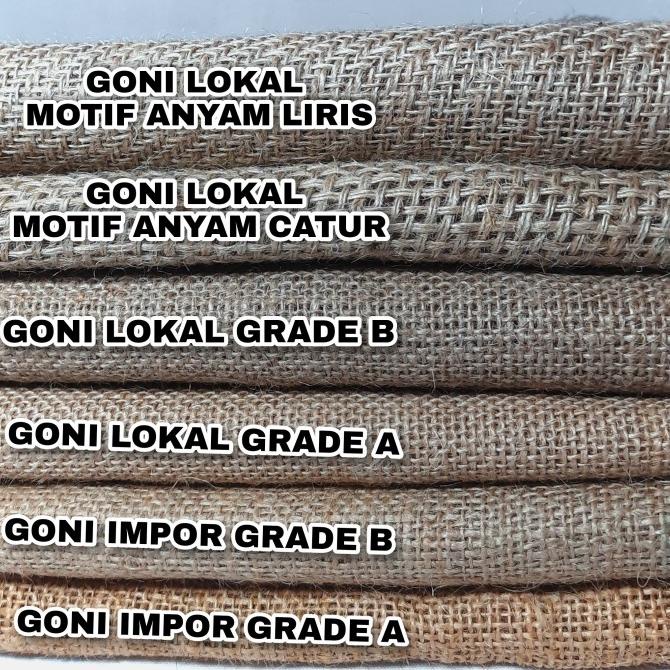 

[BISA COD] Karung Goni / Kain Goni Baru Per 1 Yard - Burlap - Jute - Gunny Sack