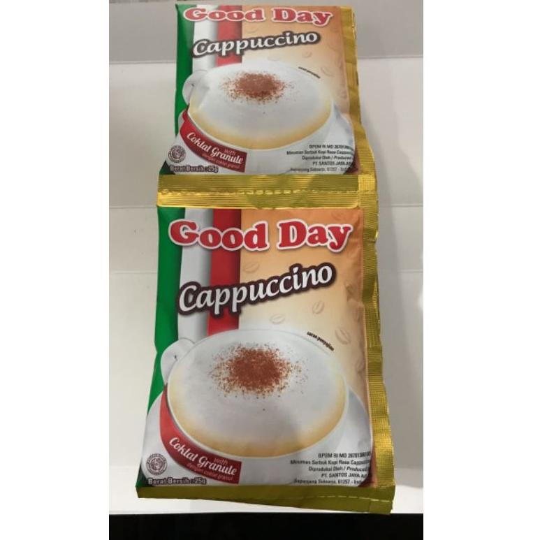 

[D-W8W ♥☞] GoodDay Cappucino renceng ( 10 x 25 gram )-pasti dikirim