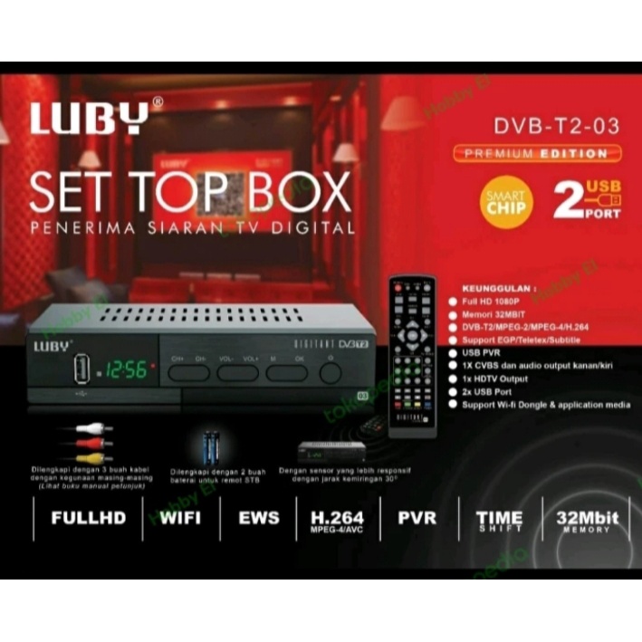 Set Top Box DVB T2 03 LUBY / STB LUBY / Penerima Siaran Digital Luby