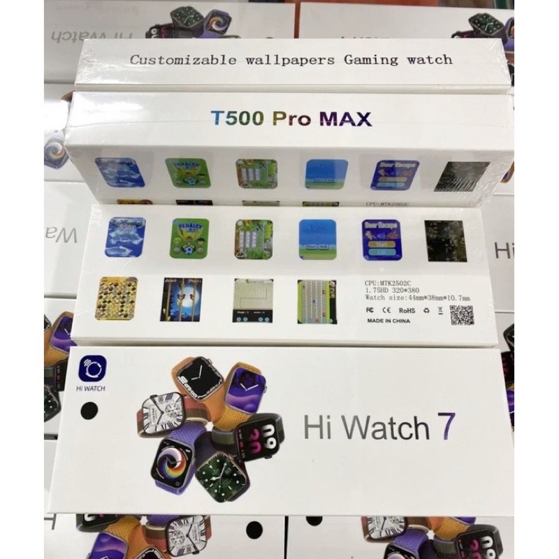 [Ori Bergaransi] Smartwatch Series 7 T500 Pro Max Full Layar (Bisa Custom Foto) 10 Game