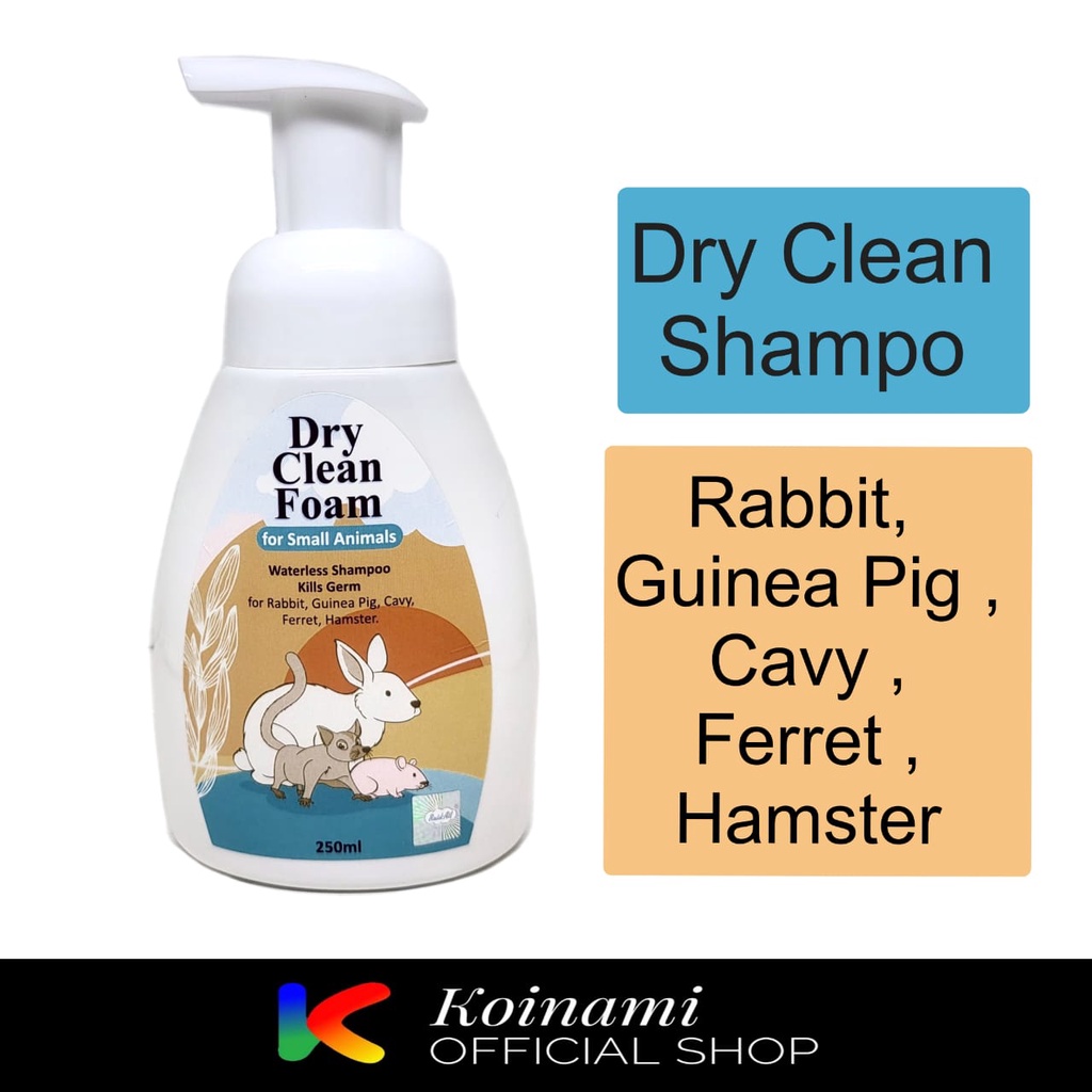 Dry Clean Foam Shampoo 250ml Rabbit / Hamster / Guinea Pig / Cavy / Ferret / WATERLESS SHAMPOO / Raid All