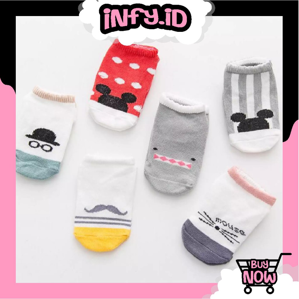 INFY - KAOS KAKI ANAK BAYI KOREA ANTI SLIP BAYI 3D CUTE ANIMAL BAHAN KATUN BREATHABLE IMPORT R149