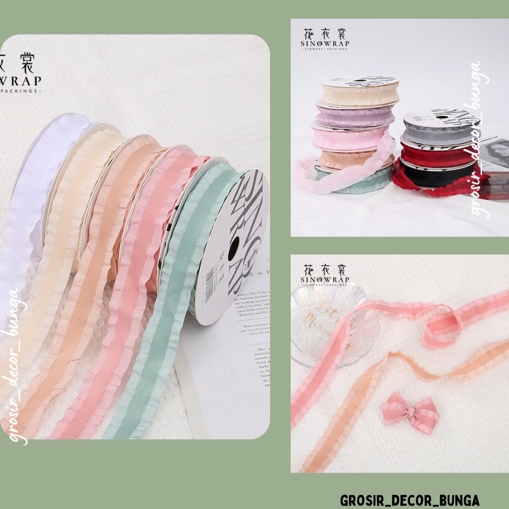 

(SW) EDGE SATIN RIBBON BANDANA PITA HAMPERS PITA GROSSGRAIN PITA SATIN RUFFLE KOREA PITA GELOMBANG PITA SATIN SEDANG LEBAR 2.5CM PREMIUM (ECER PER METER) PITA KADO GIFT BOUQUET BUNGA DEKORASI