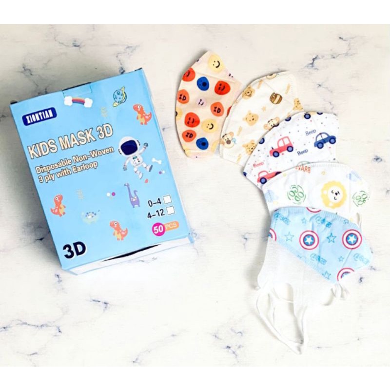 MASKER DUCKBILL ANAK MURAH KARAKTER 3ply / GROSIR MASKER ANAK duckbill CEWEK COWOK