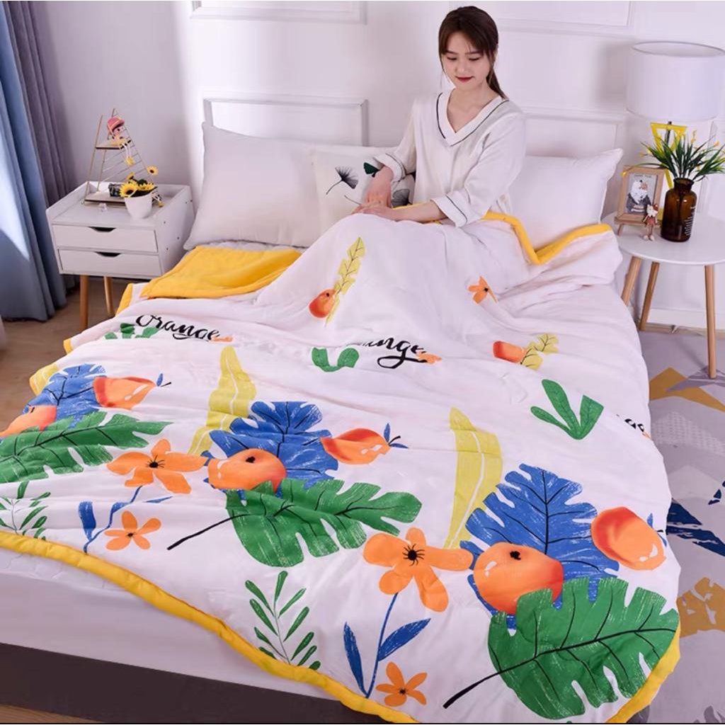 Selimut Bedcover Korean New Design Ukuran 200x230 Motif Aesthetic