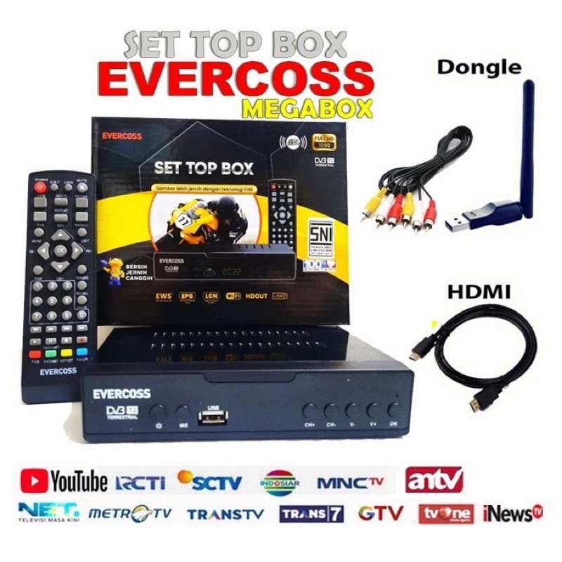 EVERCROSS ADVANCE SET ADVANCE TOP BOX EVERCROSS STB PENGGANTI TV ANALOG KE DIGITAL