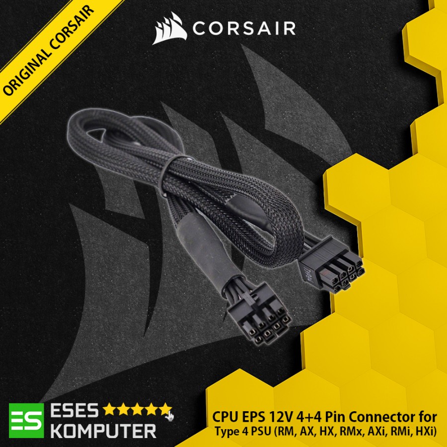 Kabel Modular PSU Corsair CPU EPS 12V 8-Pin Sleeved Type 4 | ORIGINAL