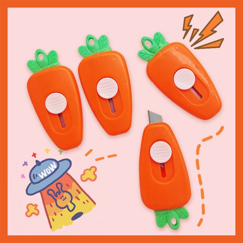 

[PS] Pisau Kecil Cutter Mini Karakter Wortel Cutter Travelling Portable