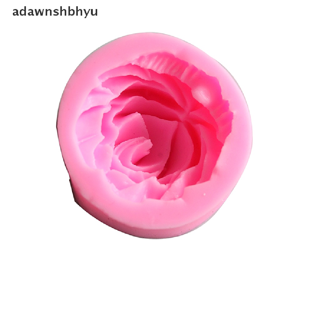 Adawnshbhyu 3D Bunga Mawar Fondant Kue Coklat Sugarcraft Cetakan Cutter Silicone Tools DIY ID