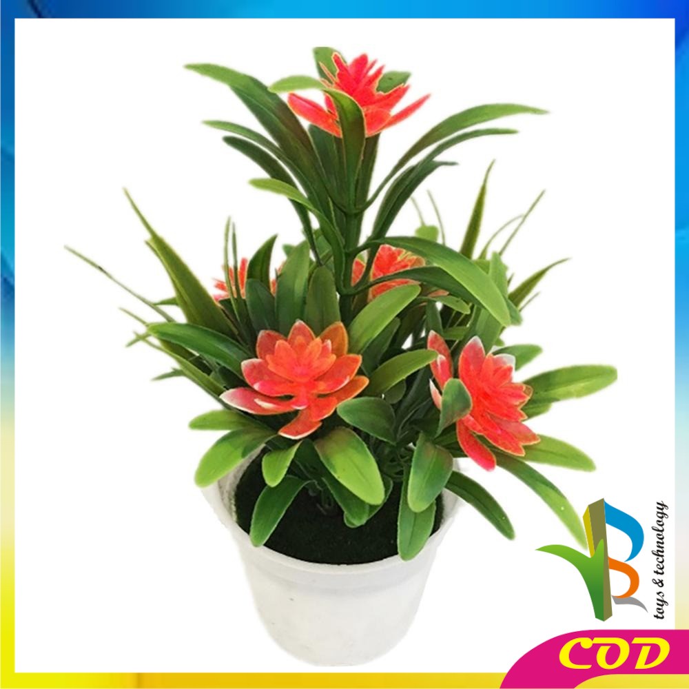 RB-C83-87 Ornamen Pot Bonsai Dekorasi Rumah / Meja Pajangan Bunga Hias Plastik Artificial Flower